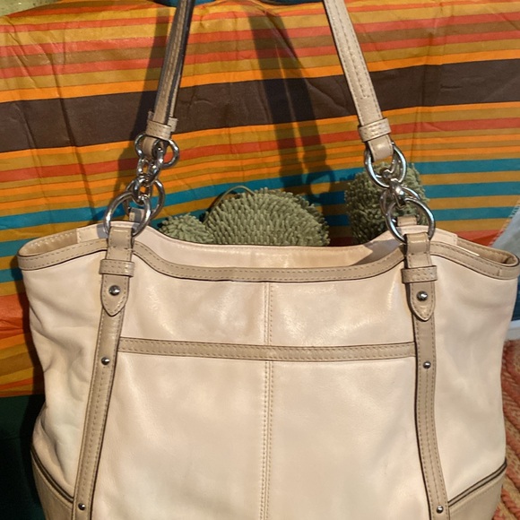 Coach Alexandra Chain Stone Leather Tote Hobo Shoulder Bag Handbag - Picture 3 of 16